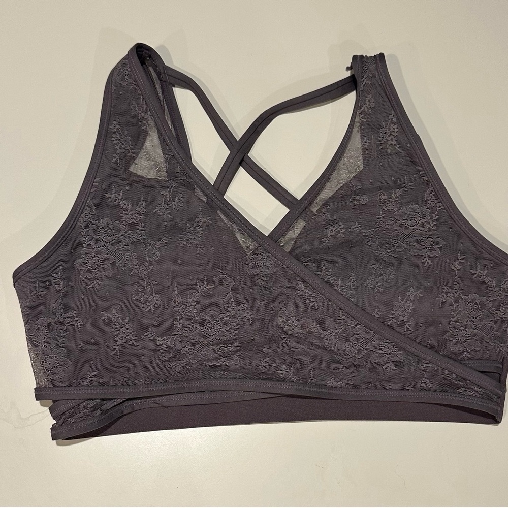 Mono B Purple Lightly Lined Sports Bra Size 2X NWT